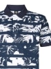 Petrol Poloshirt donkerblauw/wit