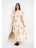 William de Faye Kleid in Weiß/ Beige