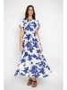 William de Faye Kleid in Weiß/ Dunkelblau