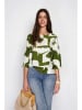 William de Faye Bluse in Khaki/ Creme
