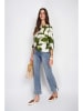 William de Faye Bluse in Khaki/ Creme