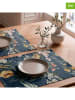 mint Deco 2-delige set: placemats "Kendra" donkerblauw - (L)50 x (B)40 cm