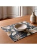 Mint Rugs 2er-Set: Tischsets "Yara" in Anthrazit/ Grün - (L)50 x (B)40 cm