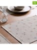 mint Deco 2-delige set: placemats "Shayla" crème/groen - (L)50 x (B)40 cm