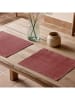 Mint Rugs 2-delige set: placemats "Indra" rood - (L)50 x (B)40 cm