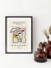 Ars Longa Gerahmter Kunstdruck "Abstract theateral face" - (L)70 x (B)50 cm