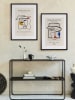 Ars Longa Gerahmter Kunstdruck "Abstract theateral face" - (L)70 x (B)50 cm