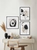 Ars Longa Druk artystyczny "Black madness abstraction" w ramce - 70 x 70 cm