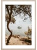 Ars Longa Ingelijste kunstdruk "Yacht by the shore" - (L)70 x (B)50 cm