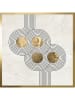 Ars Longa Gerahmter Kunstdruck "Circles from lines with gold no. 2" - (L)70 x (B)50 cm