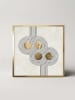 Ars Longa Ingelijste kunstdruk "Circles from lines with gold no. 2" - (L)70 x (B)50 cm
