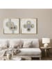 Ars Longa Ingelijste kunstdruk "Circles from lines with gold no. 2" - (L)70 x (B)50 cm