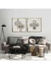 Ars Longa Ingelijste kunstdruk "Circles from lines with gold no. 2" - (L)70 x (B)50 cm