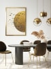 Ars Longa Ingelijste kunstdruk "Bird against the golden sun" - (L)70 x (B)50 cm