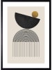 Ars Longa Ingelijste kunstdruk "Wavy zen arc" - (L)70 x (B)50 cm