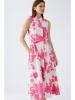 Oui Kleid in Weiß/ Pink