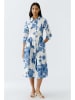 Oui Kleid in Weiß/ Blau