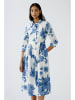Oui Kleid in Weiß/ Blau