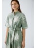 Oui Kleid in Grün/ Weiß