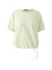 Oui Shirt in Grün/ Weiß