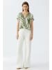 Oui Blouse groen/wit