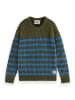 Scotch & Soda Sweter w kolorze oliwkowo-niebieskim