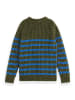 Scotch & Soda Sweter w kolorze oliwkowo-niebieskim