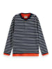 Scotch & Soda Longsleeve in Dunkelblau/ Weiß
