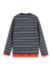 Scotch & Soda Longsleeve in Dunkelblau/ Weiß