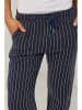Le Monde du Lin Linnen capribroek donkerblauw