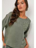 Le Monde du Lin Leinen-Bluse in Khaki
