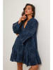 Le Monde du Lin Kleid in Dunkelblau