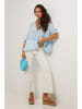 Le Monde du Lin Bluse in Hellblau