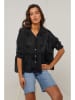 Le Monde du Lin Bluse in Schwarz