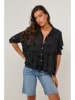 Le Monde du Lin Bluse in Schwarz