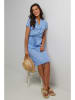 Le Monde du Lin Leinen-Kleid in Hellblau