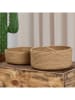 ABERTO DESIGN 2er-Set: Aufbewahrungskörbe in Hellbraun - (B)32 x (H)12 x (T)20 cm