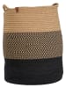 ABERTO DESIGN Aufbewahrungskorb in Hellbraun/ Schwarz - (H)35 x Ø 22 cm