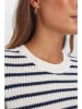 NÜMPH Strickshirt in Weiß/ Dunkelblau