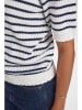 NÜMPH Strickshirt in Weiß/ Dunkelblau