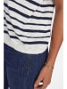 NÜMPH Gebreid shirt wit/donkerblauw