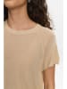 NÜMPH Gebreid shirt beige/goudkleurig