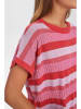 NÜMPH Gebreid shirt lichtroze/rood