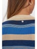 NÜMPH Strickshirt in Blau/ Beige