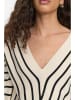 NÜMPH Pullover in Creme/ Schwarz