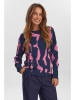 NÜMPH Sweatshirt in Dunkelblau/ Pink