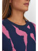 NÜMPH Sweatshirt in Dunkelblau/ Pink