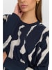 NÜMPH Bluza w kolorze granatowo-kremowym