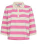 NÜMPH Poloshirt in Rosa/ Creme