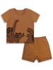 Denokids 2tlg. Outfit "Dino" in Hellbraun